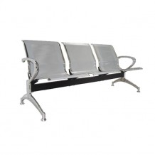 Κάθισμα υποδοχής 3 θέσεων γκρι σκελετός χρώμιο c10012