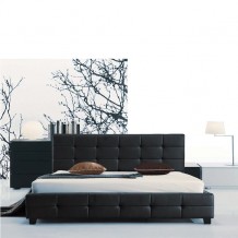 Κρεβάτι 160x200cm pu μαύρο c10043 Κρεβάτι 160x200cm pu μαύρο c10043