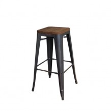 Σκαμπώ μπαρ μεταλλικό antique black συσκευασία 10 τεμάχια c10086