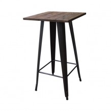 Τραπέζι μπαρ 60x60 μεταλλικό antique black c10089