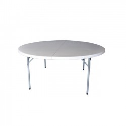 Τραπέζι συνεδρίου φ153cm πτυσσόμενο λευκό c10222