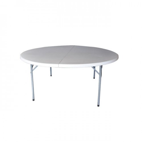 Τραπέζι συνεδρίου φ153cm πτυσσόμενο λευκό c10222