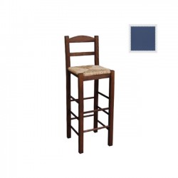 Σκαμπώ μπαρ 42r ψάθα εμποτισμού μπλέ c10439