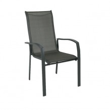 Πολυθρόνα μεταλλικό ανθρακί textilene γκρι c10501 Πολυθρόνα μεταλλικό ανθρακί textilene γκρι c10501