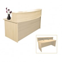Πάγκος reception 180x90x105cm beech c10506