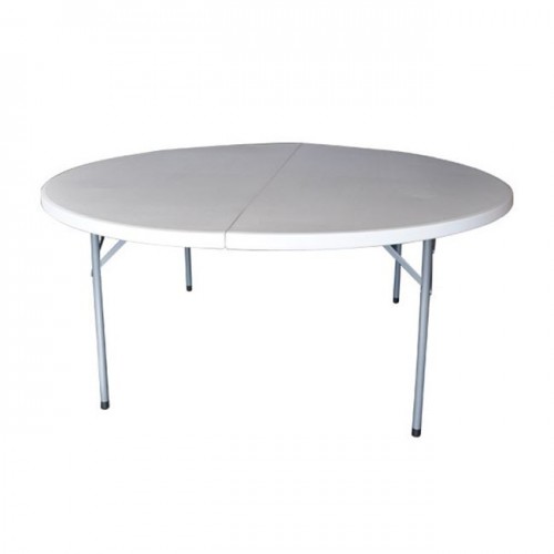Τραπέζι συνεδρίου φ181cm πτυσσόμενο λευκό c10591