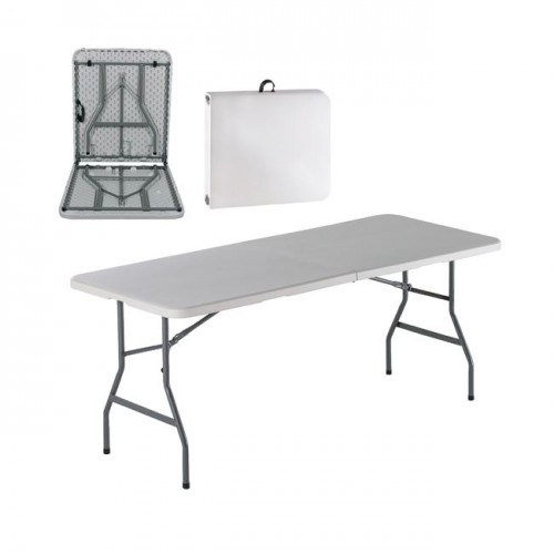 Τραπέζι συνεδρίου 180x74cm πτυσσόμενο λευκό βαλίτσα c10594