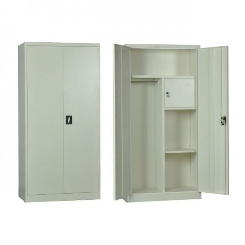 Ντουλάπα μεταλλική με εσωτερικό ντουλάπι 90x45x185cm λευκή c10615