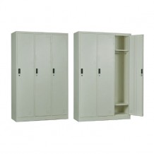 Ντουλαπιέρα 3 θέσεων μεταλλική 115x45x185cm λευκή c10619 Ντουλαπιέρα 3 θέσεων μεταλλική 115x45x185cm λευκή c10619