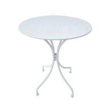 Τραπέζι φ60cm μεταλλικό άσπρο c10620