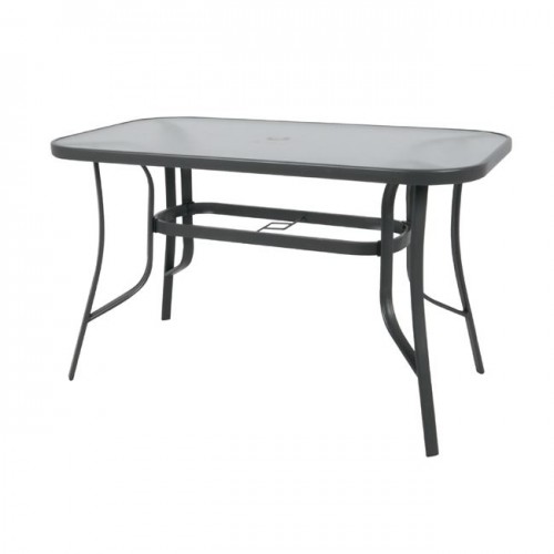 Τραπέζι 150x90cm μεταλλικό ανθρακί c10674