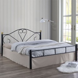 Κρεβάτι διπλό 150x200cm μεταλλικό σφυρήλατο μαύρο c10824