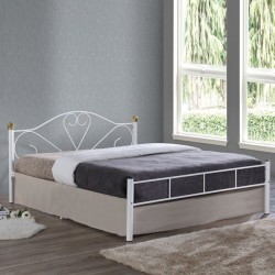 Κρεβάτι διπλό 150x200cm μεταλλικό άσπρο c10825