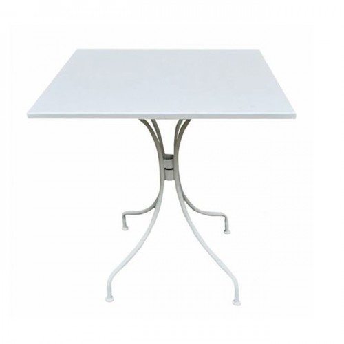 Τραπέζι 70x70cm μεταλλικό άσπρο c10832