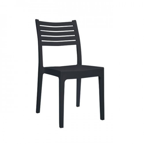 Καρέκλα πλαστική ανθρακί c10934
