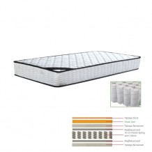 Στρώμα 90x190x(18/16)cm pocket spring μονής όψης c11005