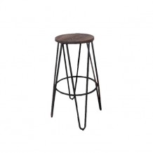 Wood dark oak σκαμπώ bar antique black c11126 Wood dark oak σκαμπώ bar antique black c11126