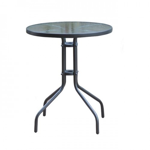 Τραπέζι φ60cm μεταλλικό γκρι c11138