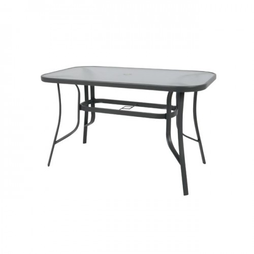 Τραπέζι 140x80cm μεταλλικό ανθρακί c11306