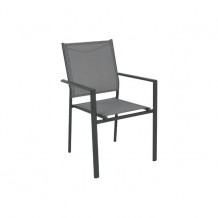 Πολυθρόνα μεταλλική ανθρακί textilene grey c11315 Πολυθρόνα μεταλλική ανθρακί textilene grey c11315