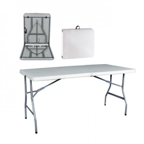 Τραπέζι συνεδρίου 152x70cm πτυσσόμενο λευκό βαλίτσα c11329