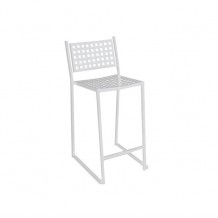 Σκαμπώ μπαρ μεταλλικό άσπρο c11341