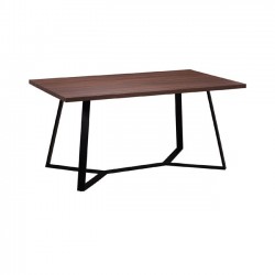 Τραπέζι 160x90cm σκούρο καρυδί βαφή μαύρη c11361.