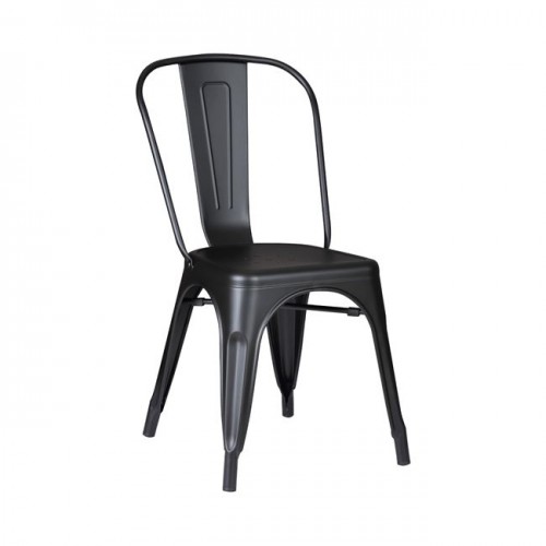 Καρέκλα μεταλλική μαύρη matte high συσκευασία 10 τεμάχια c11421