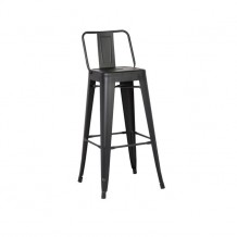 Σκαμπώ μπαρ με πλάτη μαύρο matte c11422