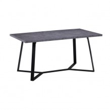 Τραπέζι 160x90cm γκρι cement βαφή μαύρη c11483 Τραπέζι 160x90cm γκρι cement βαφή μαύρη c11483