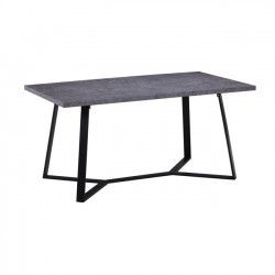 Τραπέζι 160x90cm γκρι cement βαφή μαύρη c11483