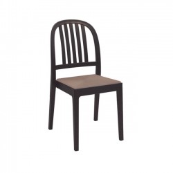 Καρέκλα πλαστική καφέ c11544