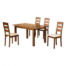 Σετ τραπεζαρίας 5 τεμαχίων honey oak c13736 Σετ τραπεζαρίας 5 τεμαχίων honey oak c13736