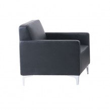 Πολυθρόνα με δερματίνη μαύρη c20544