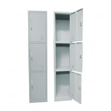 Ντουλαπιέρα 3 θέσεων μεταλλική 38x45x185cm γκρι c29952 Ντουλαπιέρα 3 θέσεων μεταλλική 38x45x185cm γκρι c29952