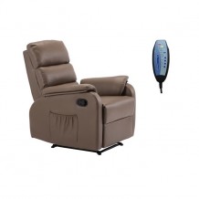Πολυθρόνα comfort relax δερματίνη cappuccino c34820