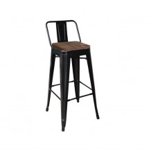 Relix wood σκαμπώ μπαρ με πλάτη μαύρο c34902 Relix wood σκαμπώ μπαρ με πλάτη μαύρο c34902