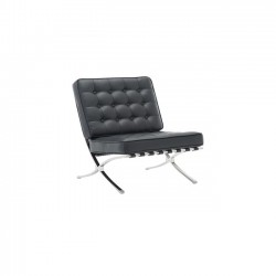 Καρέκλα σαλονιού με δερματίνη μαύρη c35496