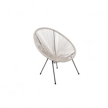 Πολυθρόνα μέταλλο μαύρο rattan άσπρο c35945 Πολυθρόνα μέταλλο μαύρο rattan άσπρο c35945