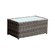 Τραπεζάκι σαλονιού 4mm half round wicker grey brown c36012