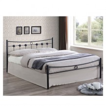 Κρεβάτι διπλό 150x200cm μεταλλικό βαφή σφυρήλατη μαύρη c36018