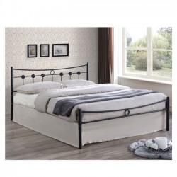 Κρεβάτι διπλό 150x200cm μεταλλικό βαφή σφυρήλατη μαύρη c36018