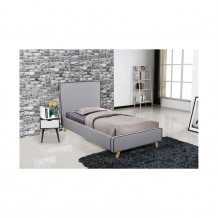 Κρεβάτι μονό με ύφασμα ανοιχτό γκρι c36067