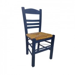 Καρέκλα ψάθα εμποτισμένη μπλε c8893