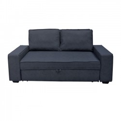Καναπές κρεβάτι nabuk ανθρακί 176x102x91cm c9060