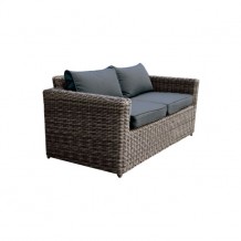 Καναπές 2 θέσεων αλουμινίου wicker grey brown μαξιλάρια ανθρακί c9305 Καναπές 2 θέσεων αλουμινίου wicker grey brown μαξιλάρια ανθρακί c9305