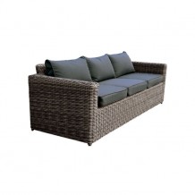 Καναπές 3 θέσεων αλουμινίου wicker grey brown μαξιλάρι ανθρακί c9306 Καναπές 3 θέσεων αλουμινίου wicker grey brown μαξιλάρι ανθρακί c9306