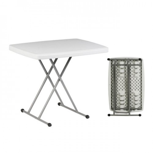 Τραπέζι 75x50cm πτυσσόμενο ρυθμιζόμενου ύψους λευκό c9390