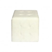 Σκαμπώ pu εκρού 37x37x42cm c9458