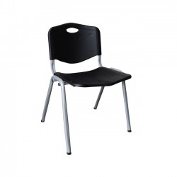 Καρέκλα μαύρη βαφή silver c9671